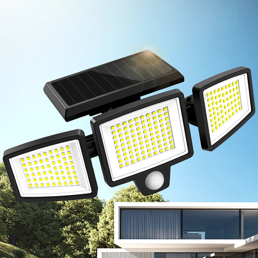 Solar Motion Sensor Safety Light with Remote Control, can attach to a tree