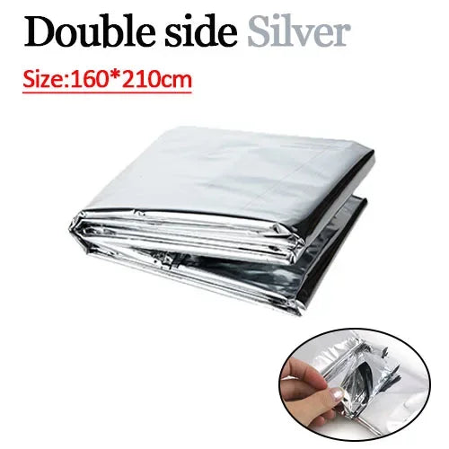 Folding Emergency Thermal Blanket for Outdoor Survival & First Aid