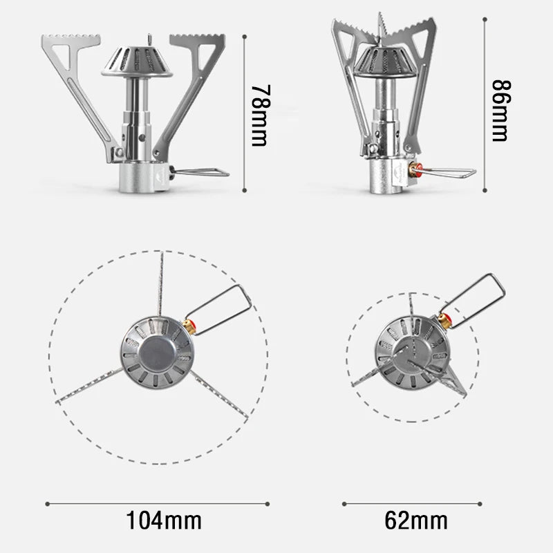 Ultralight Camping Gas Stove for Hiking & Outdoor Cooking