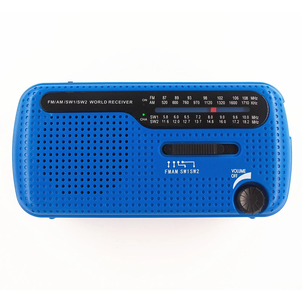 Solar Hand Crank Emergency Radio with AM/FM/SW, Flashlight & 2000mAh Power Bank