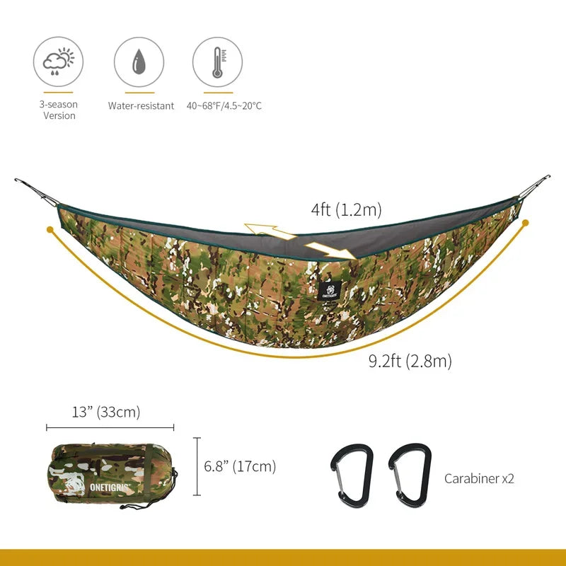 OneTigris Full-Length Hammock Underquilt 3-Season Camping Hiking