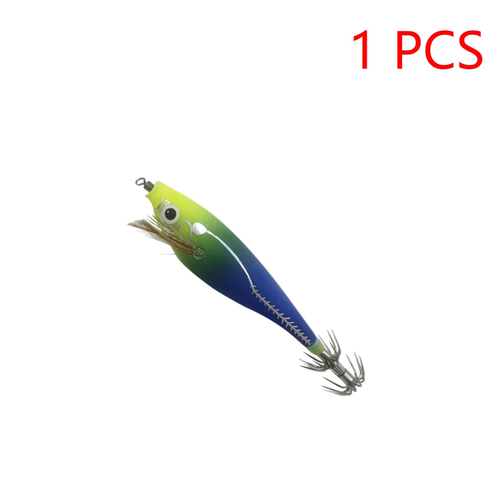 Fluorescent Fishing Lure 110mm 10.5g Glow in the Dark Jigging Bait w/Built-In Bead & Squid Hook Artificial Tackle 1–3 Pieces