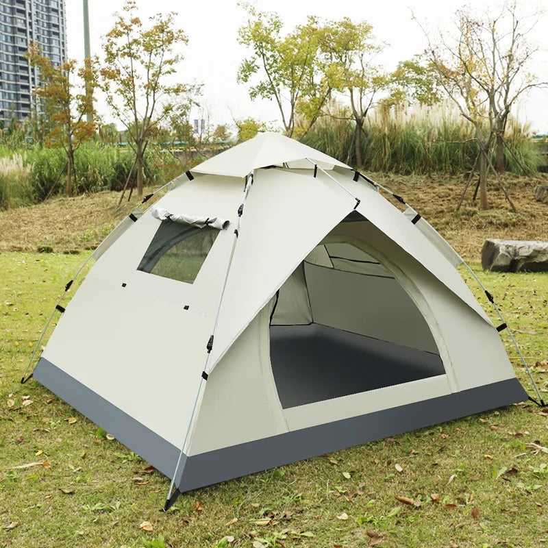 Lightweight Quick Open Waterproof Camping Tent with Sunshade