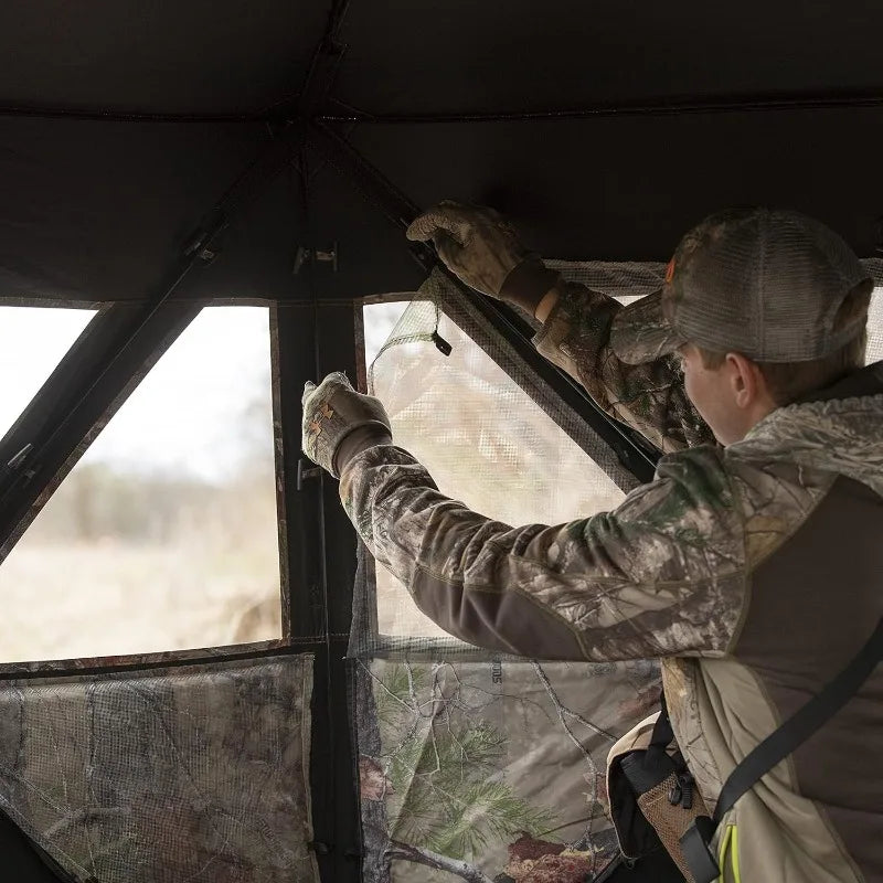 Barronett Feather Five 4 Person Portable Hunting Blind 72 x 84 x 84 Inches