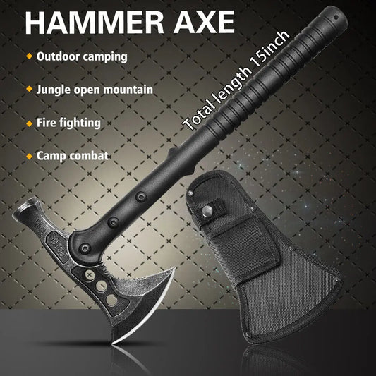 2 in 1 Axe Tomahawk Army Outdoor Hunting Camping Survival Machete Hand Tool Fire Axe Ice Machete Hatchet Tomahawk