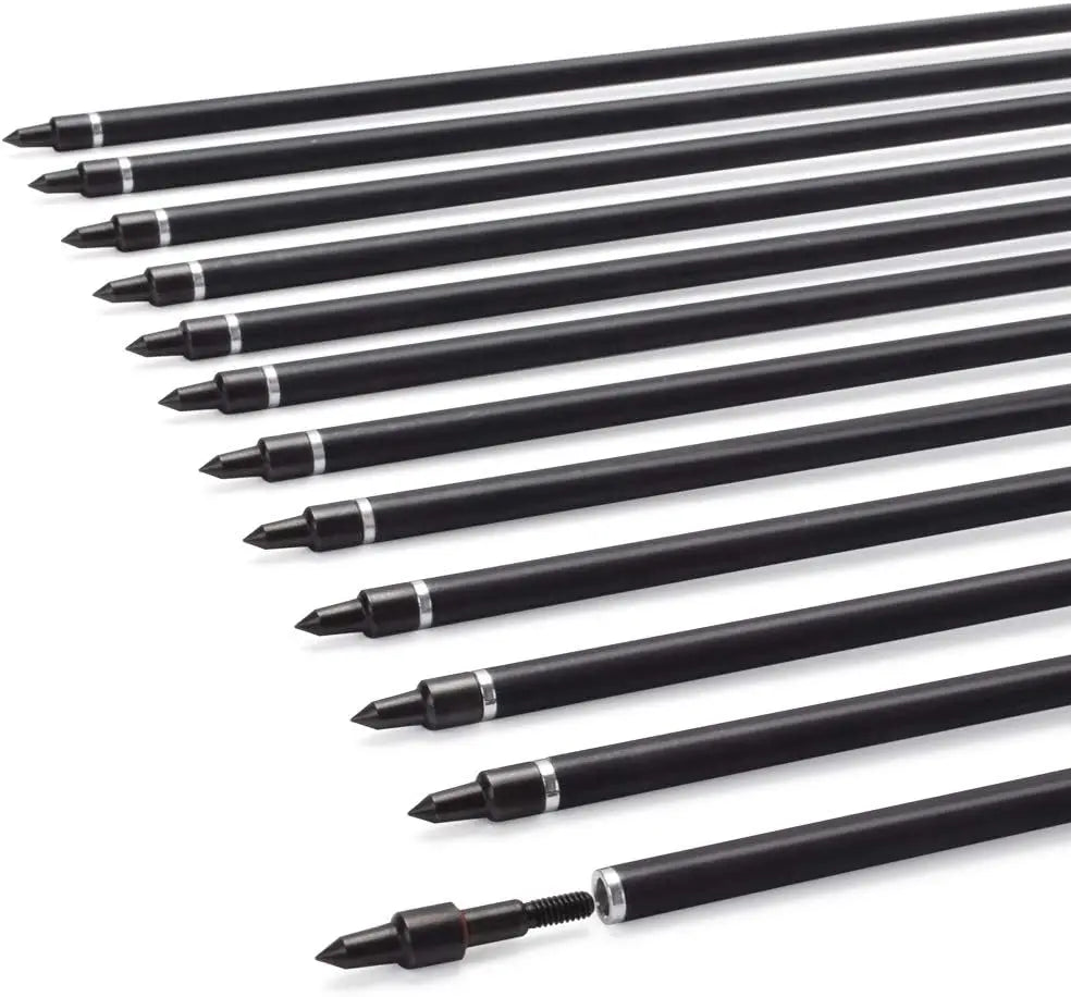 Carbon Hunting Arrows for Compound Bows 26 to 30 Inch Pack of 6 or 12