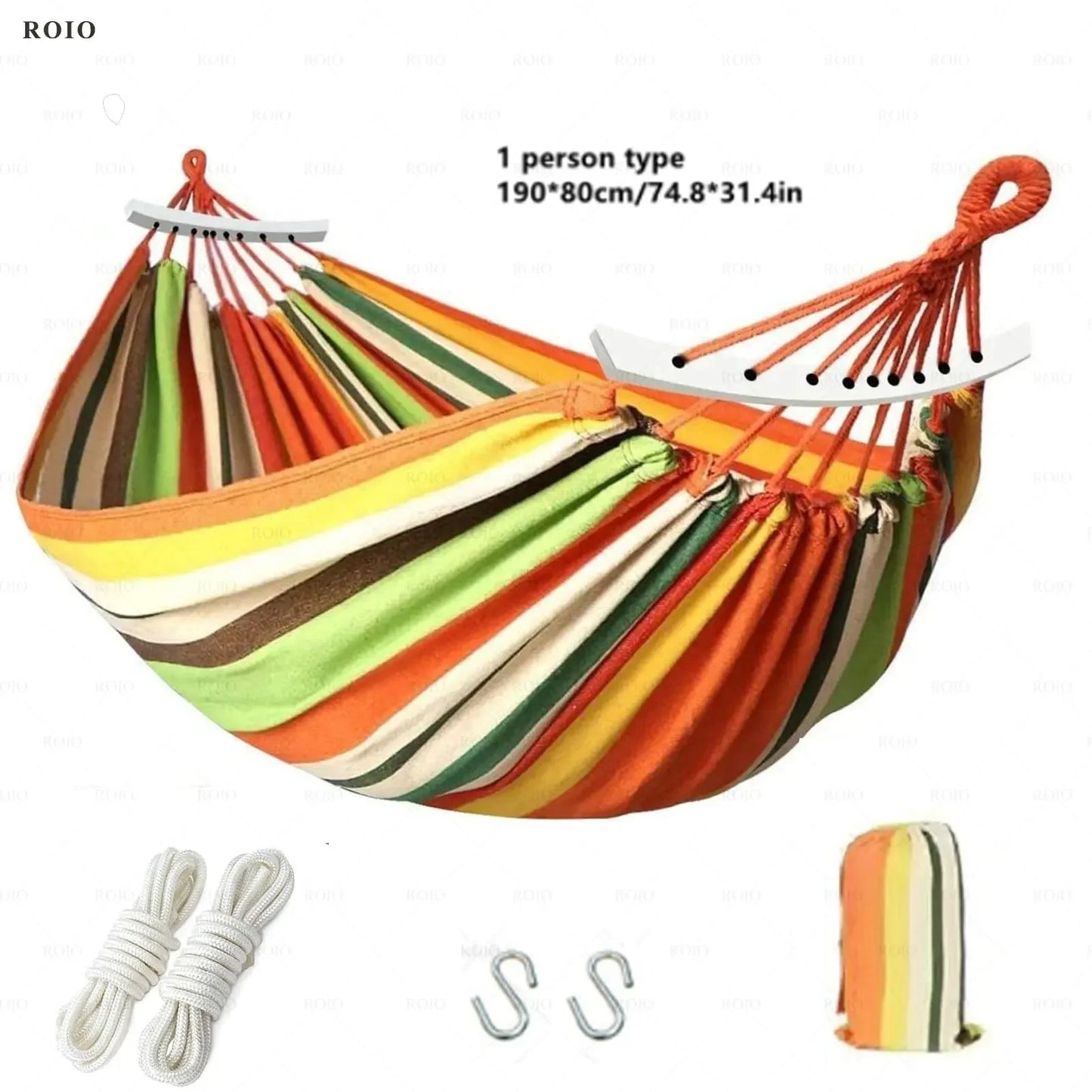 Durable Canvas Camping Hammock Single & Double with Travel Bag