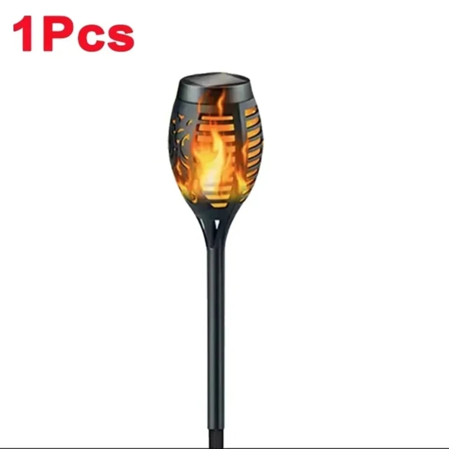 1, 2 or 4 Outdoor Waterproof Solar Torch Lights LED Flickering Flame Lamps