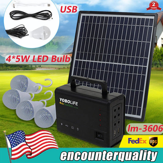 Portable Solar Generator with Panel and Power Inverter