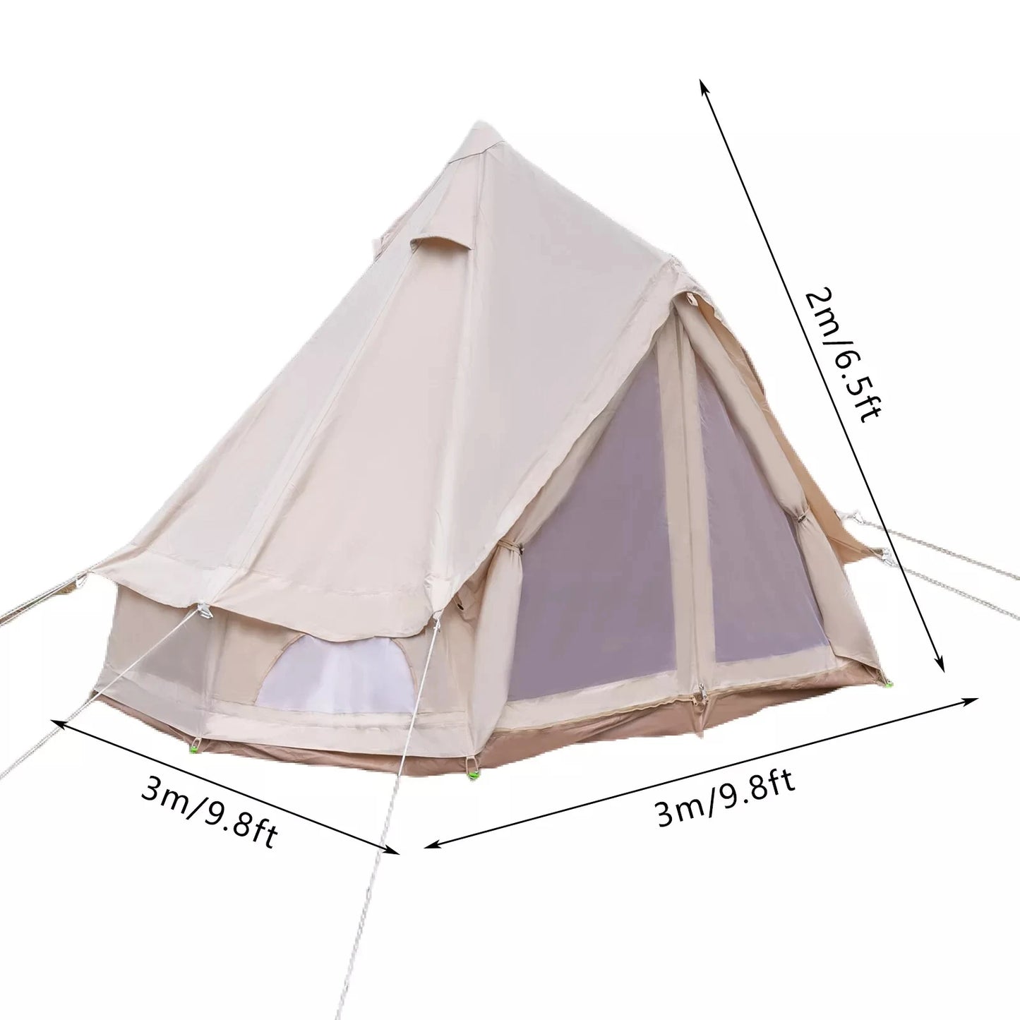 4 Season Waterproof Cotton Canvas Bell Tent