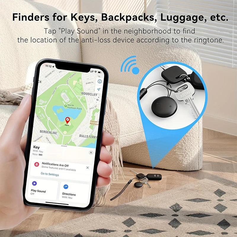 4 Pieces Smart iTag GPS Tracker Compatible with iOS Find My App