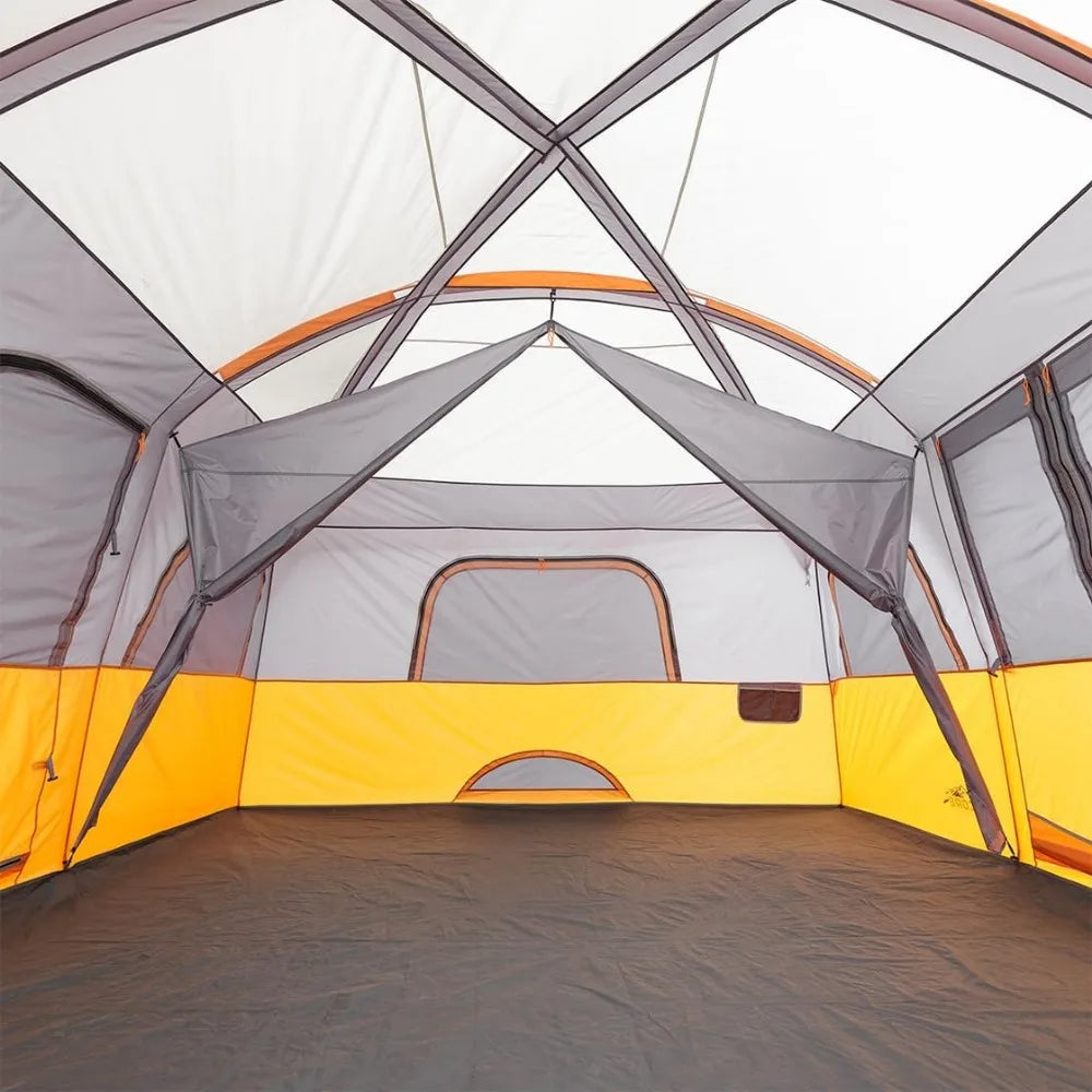 Tent for Family Camping. 10-12 Person Large Multi Room Cabin Tent