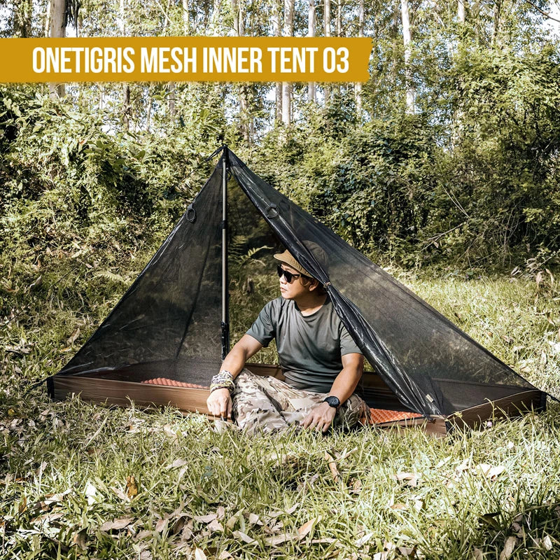 1 Person Mesh Inner Camping Tent with Waterproof Floor