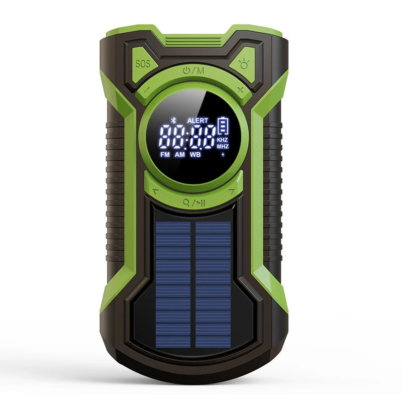 Emergency Solar Hand Crank Radio with Flashlight and Power Bank