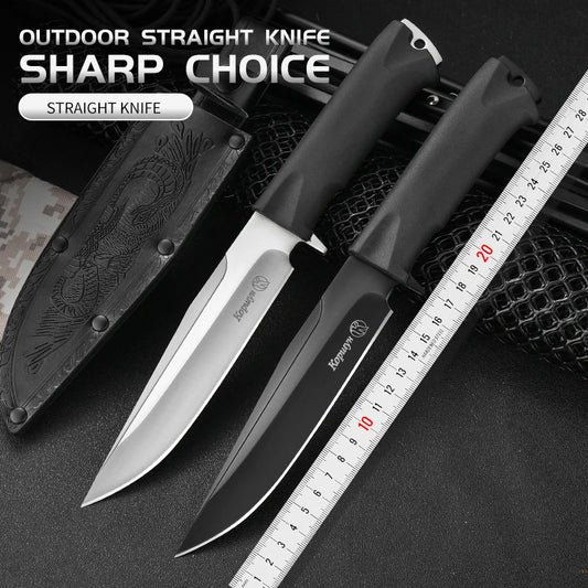 Beige or Black Knife for Hunting, Hiking and Exploration