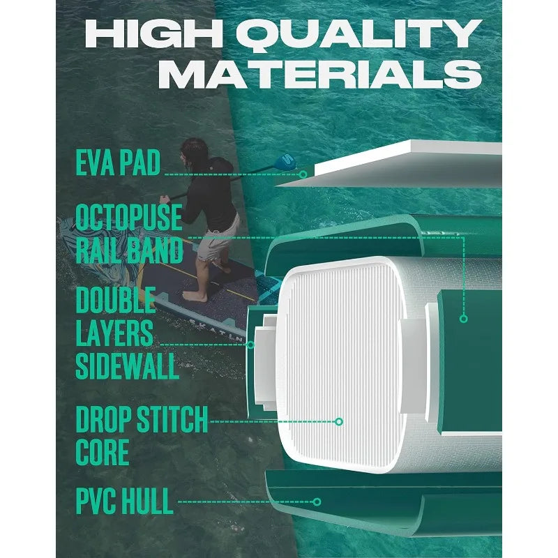 Extra Wide Inflatable Stand Up Paddle Board for Families