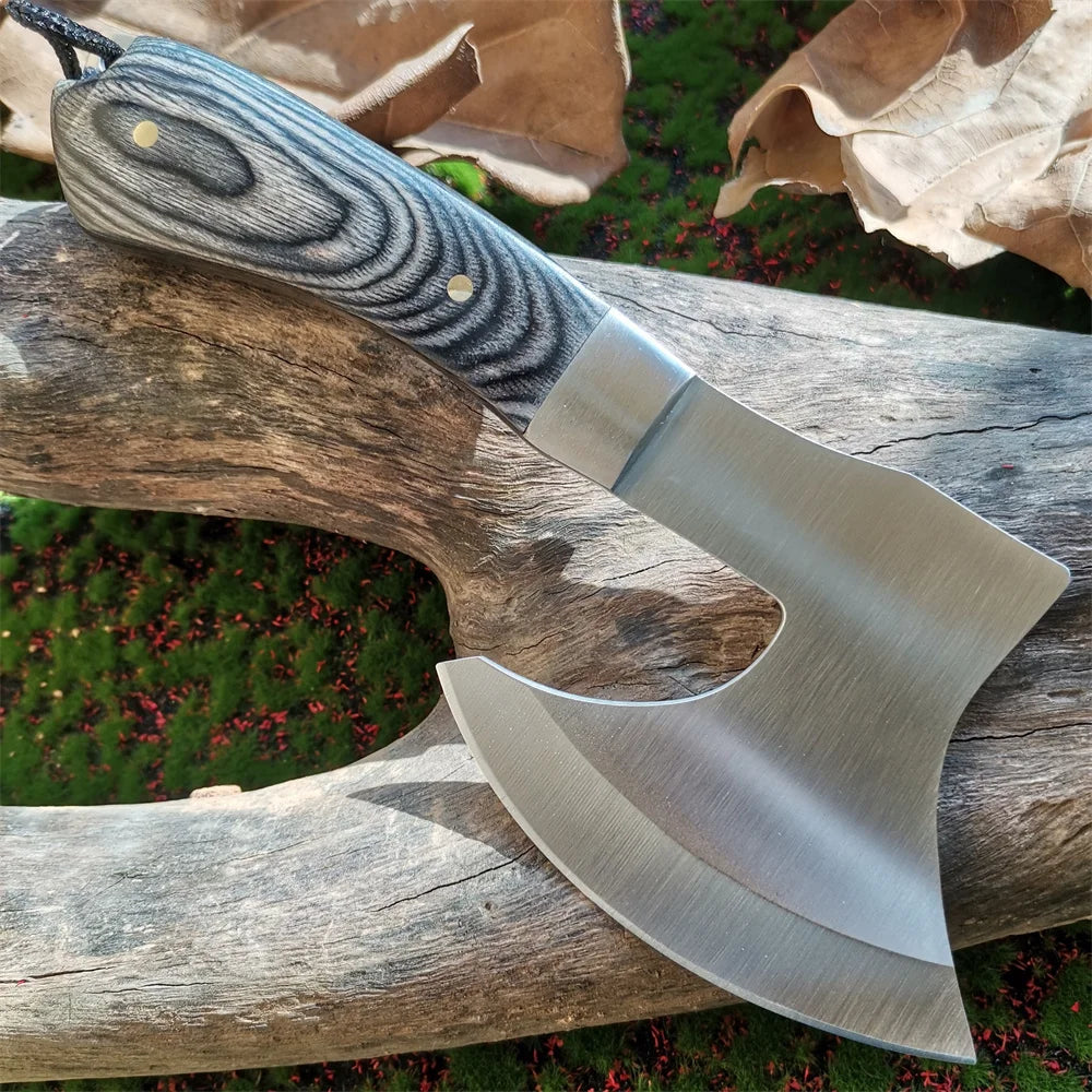 Wooden Handle Stainless Steel Survival Axe