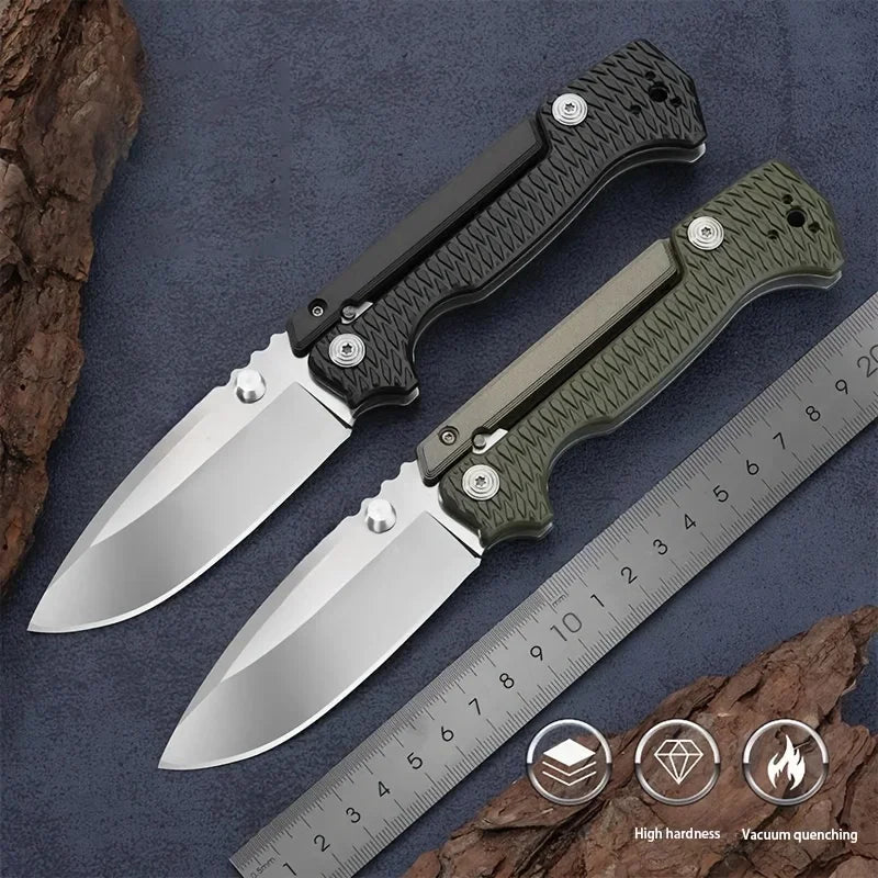 Stainless Steel Outdoor Survival and Camping Knife - Green