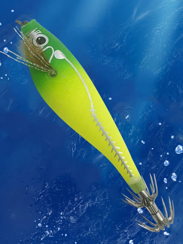 Fluorescent Fishing Lure 110mm 10.5g Glow in the Dark Jigging Bait w/Built-In Bead & Squid Hook Artificial Tackle 1–3 Pieces