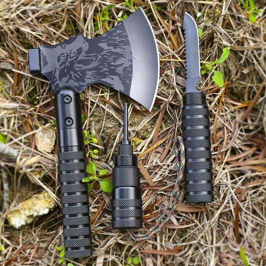 Folding Survival Axe with Hammer and Sheath