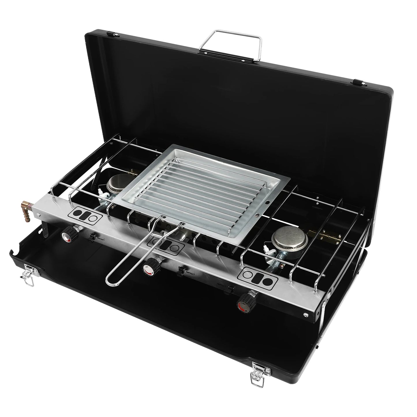 Portable 3 Burner Propane Camping Stove
