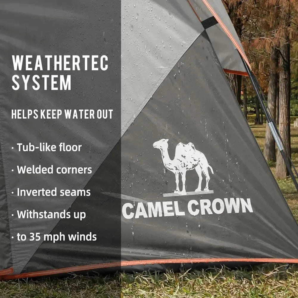 Waterproof Easy Setup Camping Tent for 3-6 People