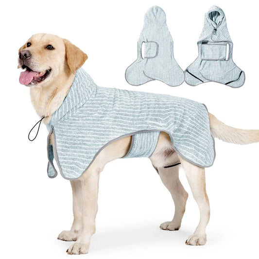 Pet Bathrobe Soft Absorbent Drying Towel for Dogs and Cats