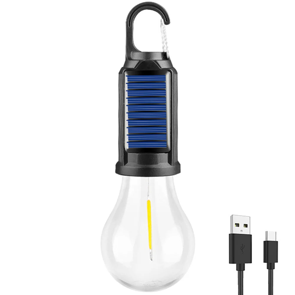 Solar-Powered LED Camping Lantern USB Rechargeable