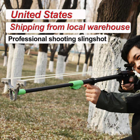 Extended Professional Telescopic Slingshot for Powerful Outdoor Hunting and Shooting