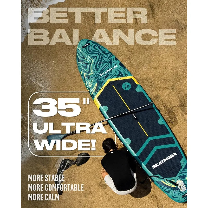 Extra Wide Inflatable Stand Up Paddle Board for Families