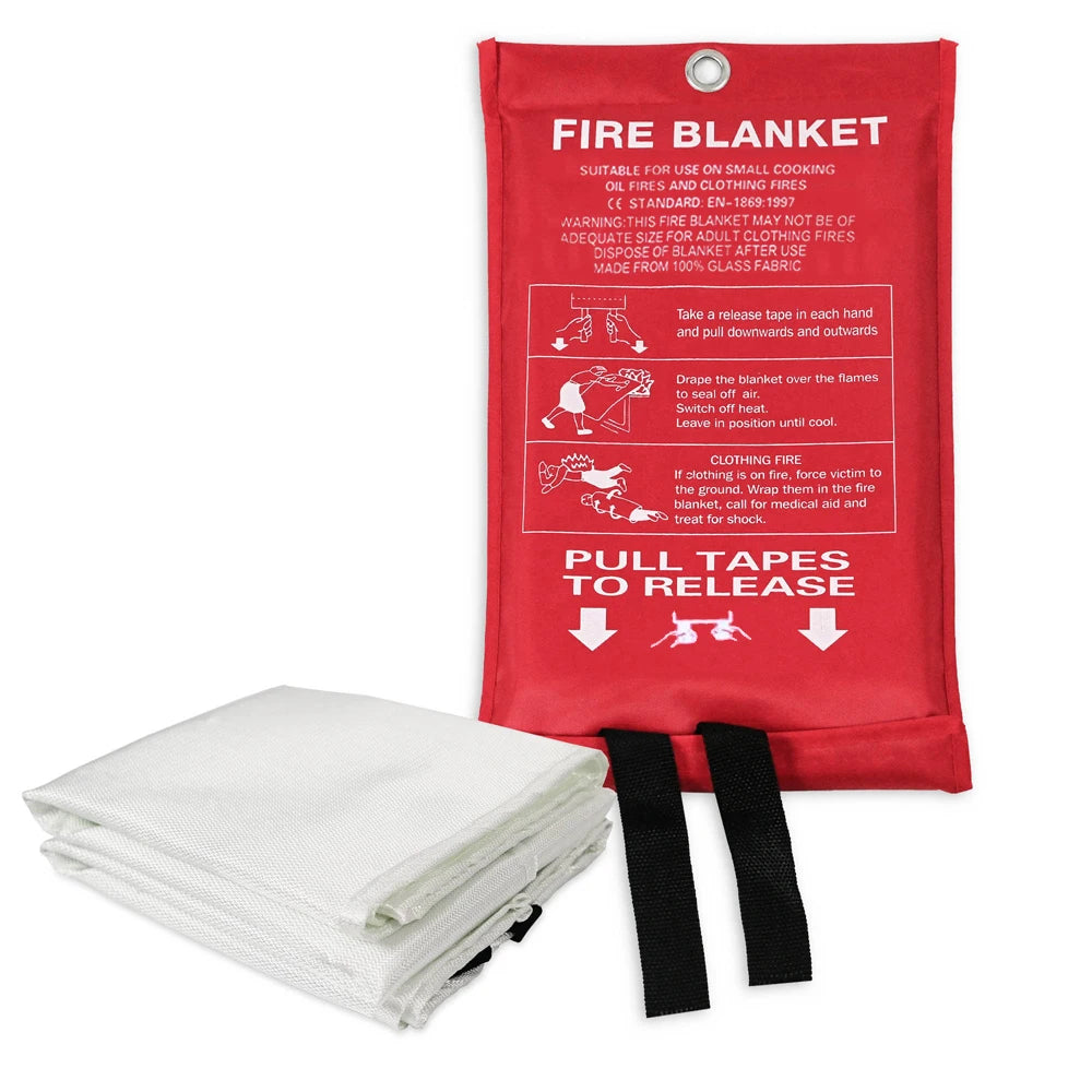 Fiberglass Fire Blanket Emergency Flame Retardant Suppression Safety Cover