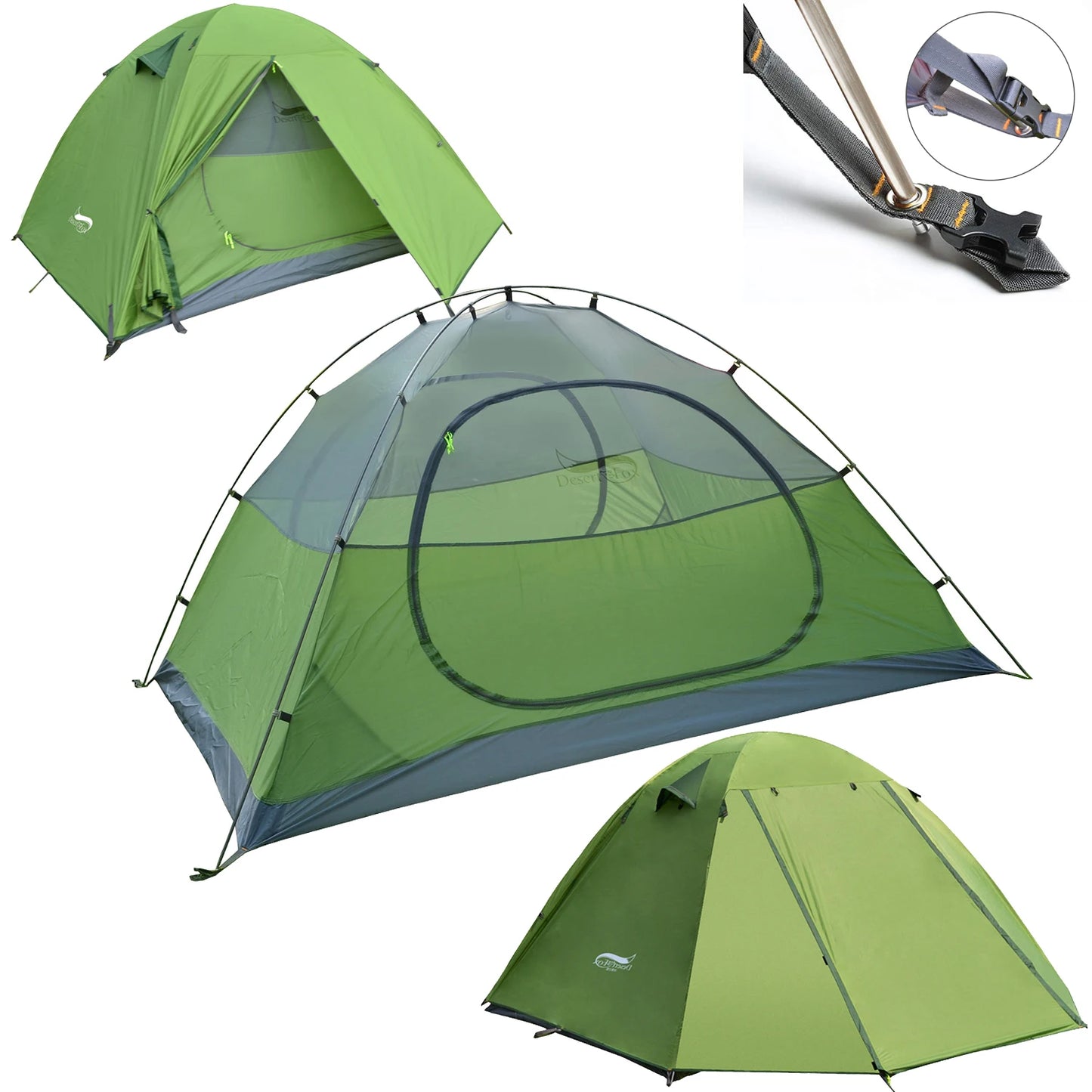 Lightweight Waterproof 3-Season Camping Tent for 1-3 People