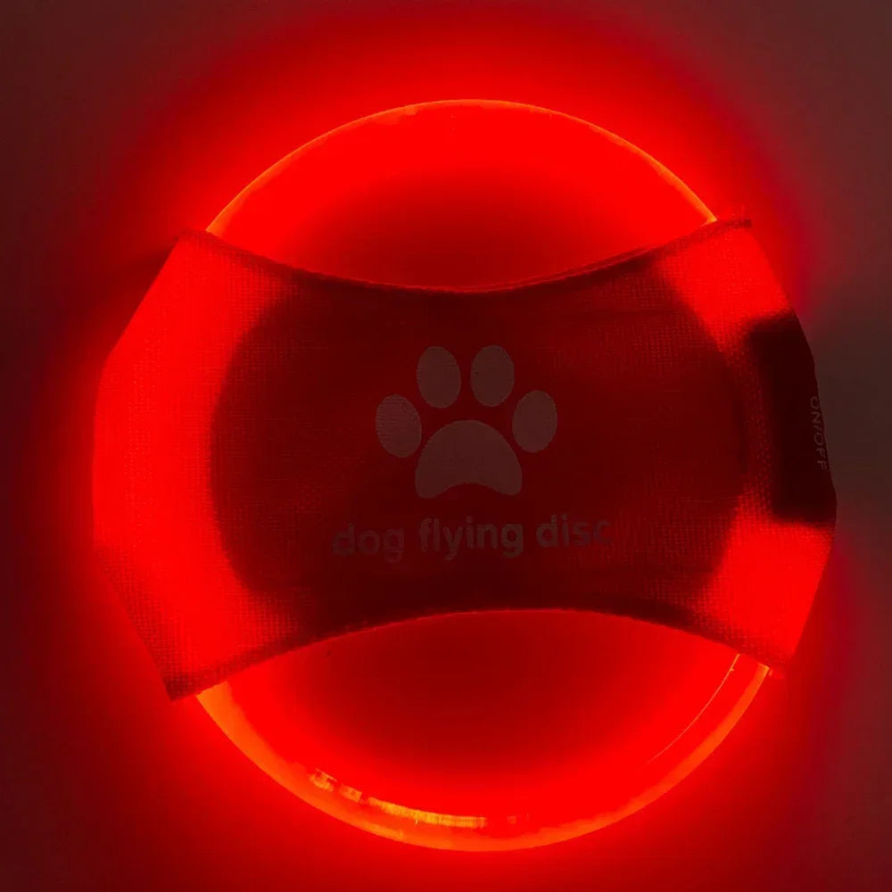 LED Glowing Dog Flying Disc with 3 Light Modes