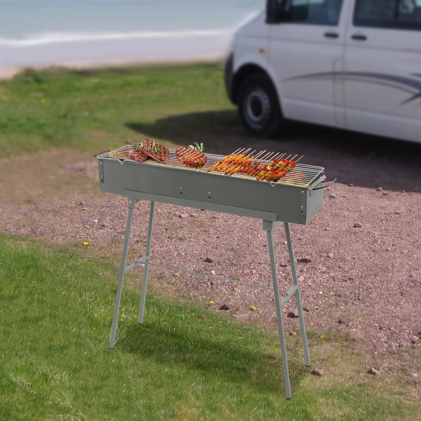 Portable BBQ Grill Folding Camping Barbecue Charcoal Grills