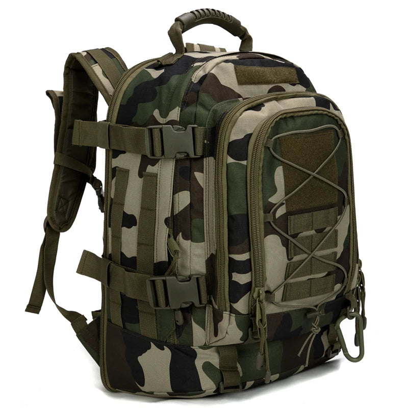 65L Large Capacity Military Backpack Hiking Camping Rucksack