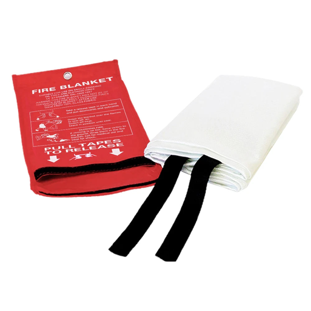 Fiberglass Fire Blanket Emergency Flame Retardant Suppression Safety Cover