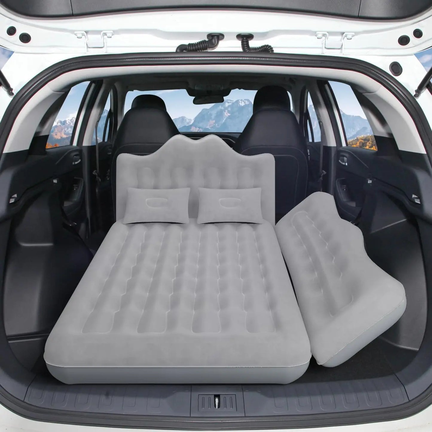 Inflatable SUV and Truck Air Mattress with 2 Pillows