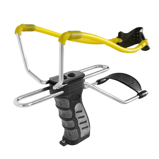 Folding Rubberized Slingshot with Auto Feed and Wrist Support for Adults