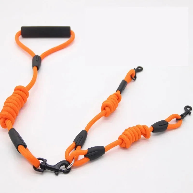 Double Dog Leash Coupler for Small Pets Nylon Twin Lead