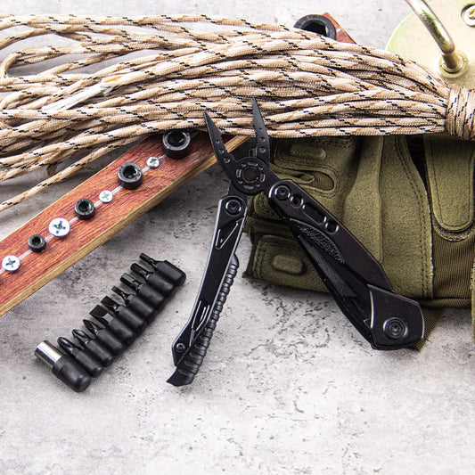 13-in-1 Multitool Pocket Knife with Safety Lock and Spring-Action Pliers