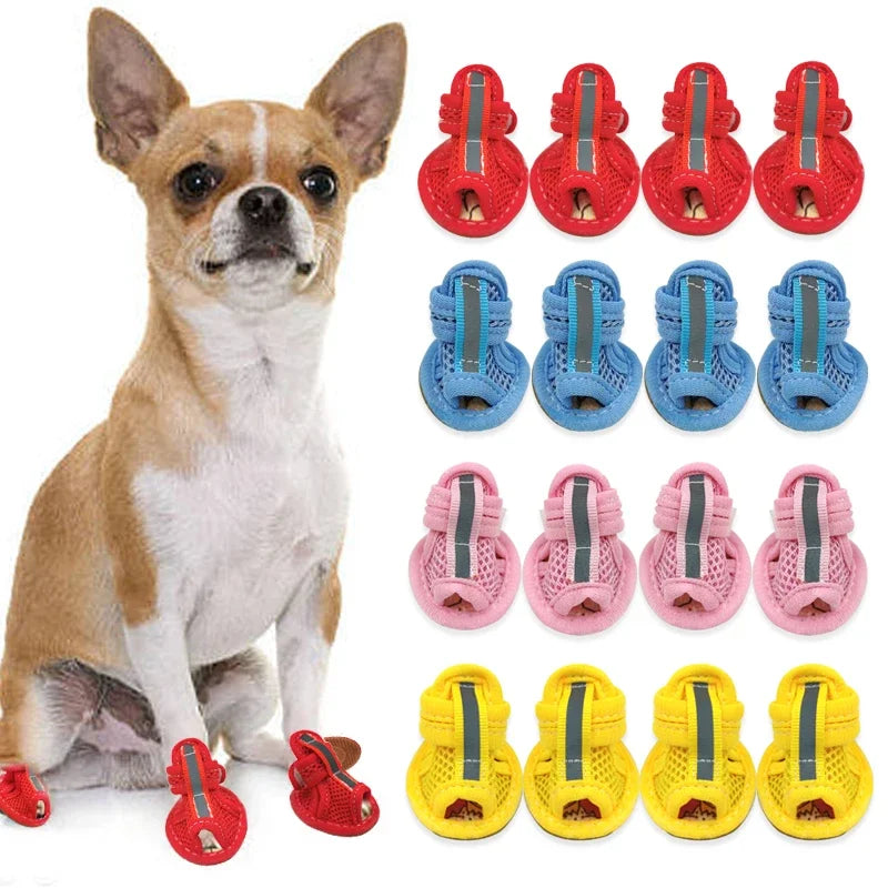 Breathable Mesh Summer Dog Shoes for Small Dogs and Cats