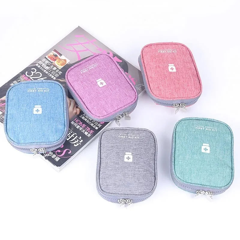 Mini Medicine Storage Bag Portable First Aid Medical Kit Travel Camping Emergency Survival Pill Case