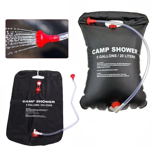 Portable Camping Shower Solar Heated for Outdoor Travel & Hiking