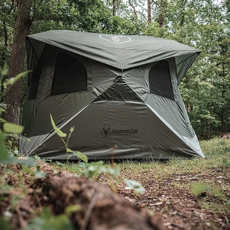 Gazelle T4 Hub Tent 4 Person Waterproof UV Resistant with Removable Floor & 90 Second Setup