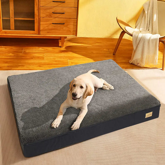 Orthopedic Memory Foam Dog Bed with Washable Waterproof Cover