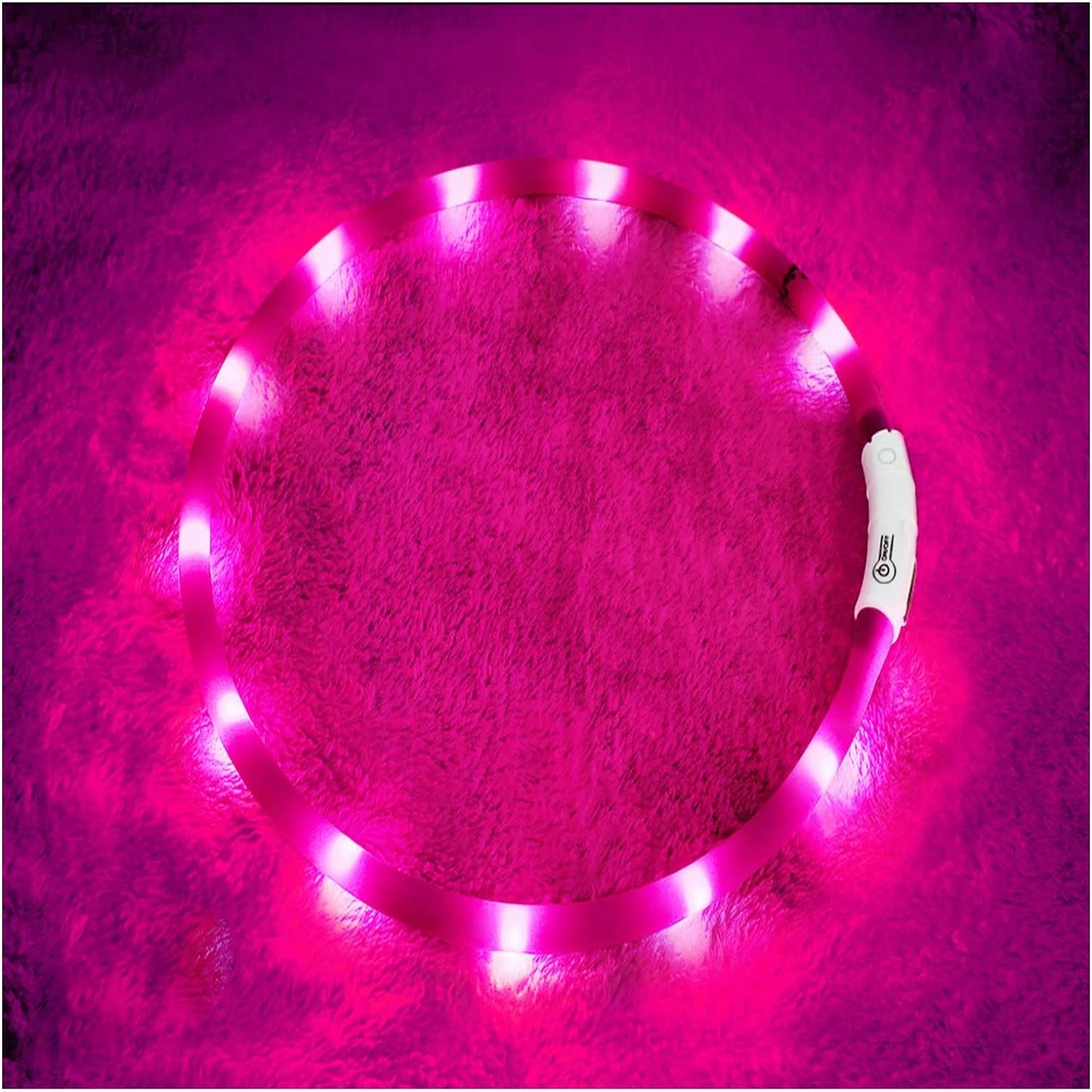 USB Rechargeable LED Dog Collar with 3 Light Modes