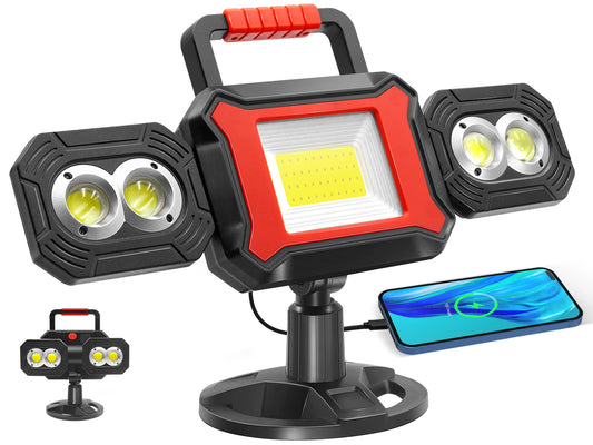 Rechargeable Magnetic LED Work Light 25W 2700LM Waterproof Cordless Job Light