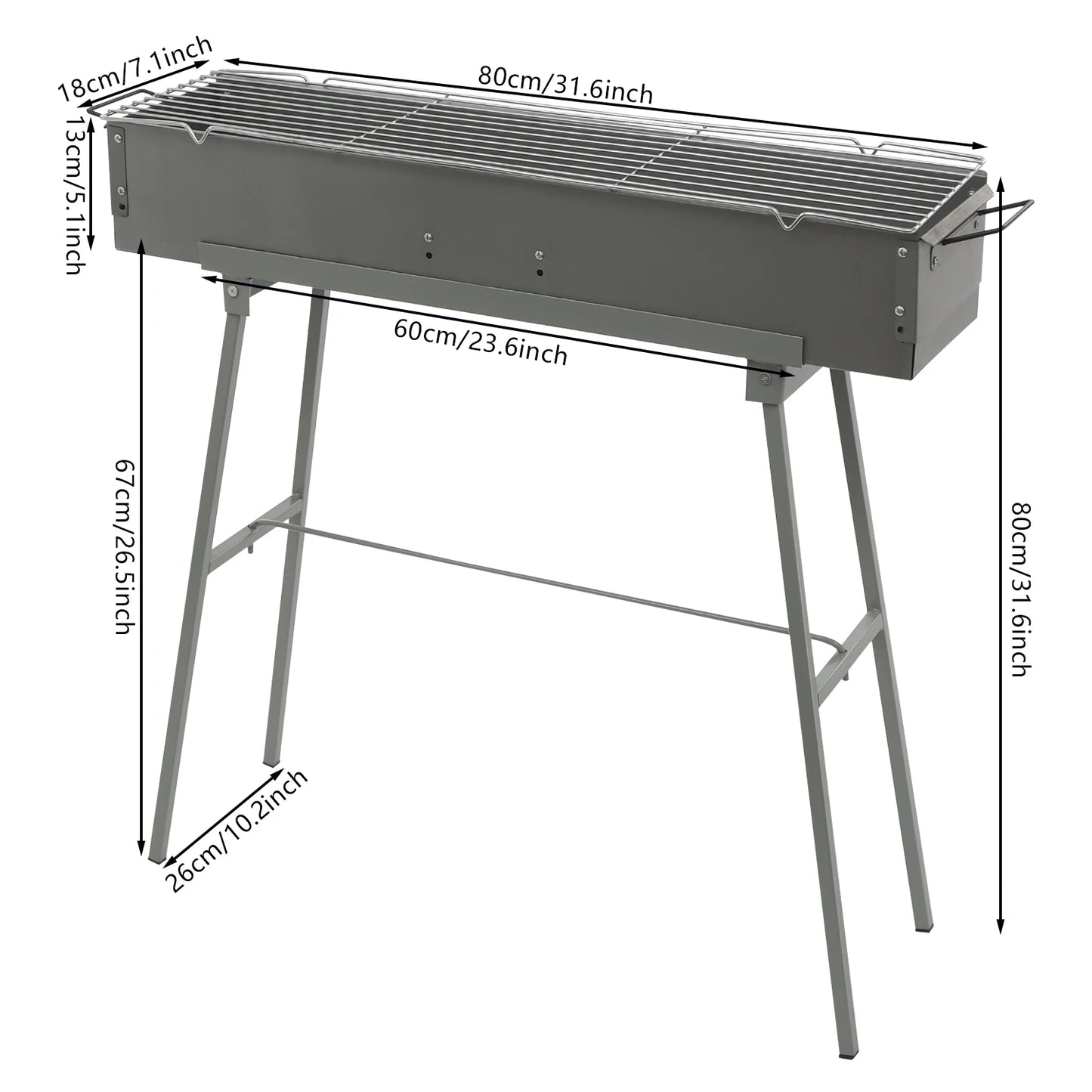 Portable BBQ Grill Folding Camping Barbecue Charcoal Grills