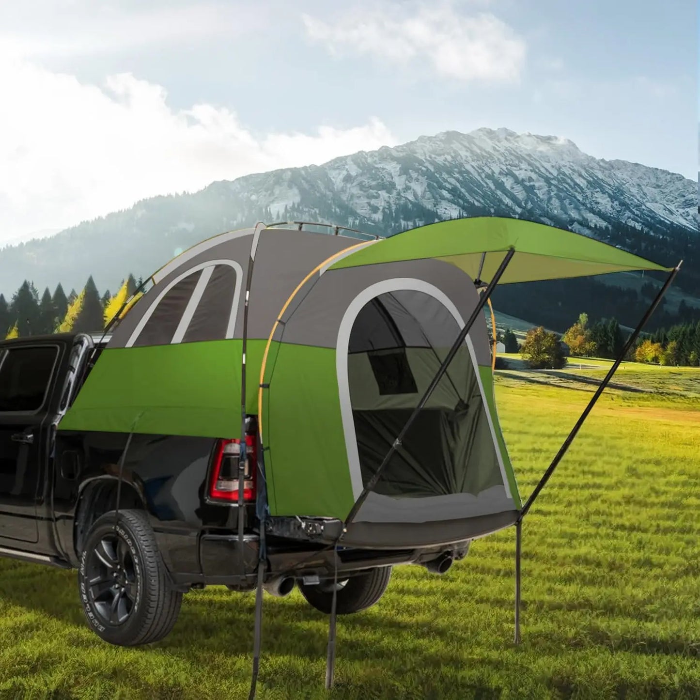 Waterproof Truck Bed Tent for 2 People Fits 5.5–6.4 ft Beds