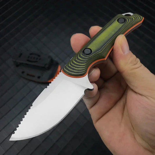 Fixed Blade Hunting Knife with Kydex Sheath and G10 Handle